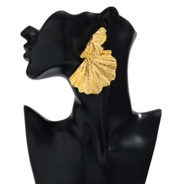 LKingel Chunky Gold Geometric Statement Earrings for Women