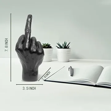 NUOBAIZHOU Funky Middle Finger Statue for Home Decor