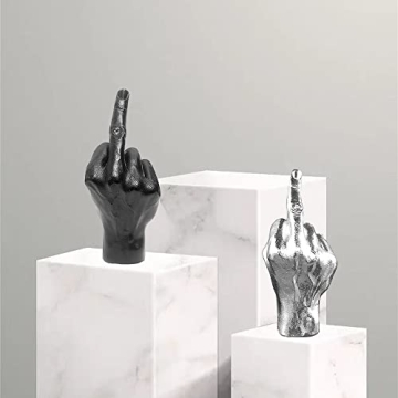 NUOBAIZHOU Funky Middle Finger Statue for Home Decor