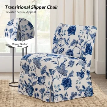HULALA HOME Armless Accent Chair with Washable Slipcover