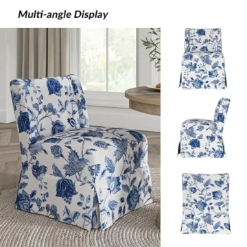 HULALA HOME Armless Accent Chair with Washable Slipcover