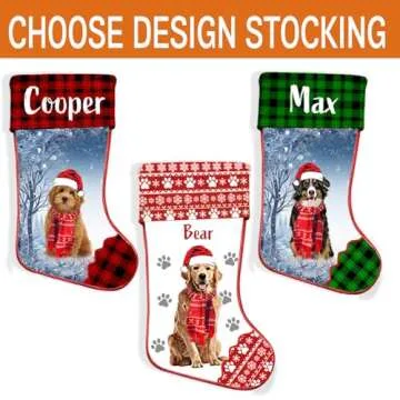 NAZENTI Personalized Papillon Christmas Stocking, Custom Dog Name Papillon Stocking, Gifts for Dog Lovers om Christmas, Custom Dog Christmas Stocking, Christmas Family Gifts 121