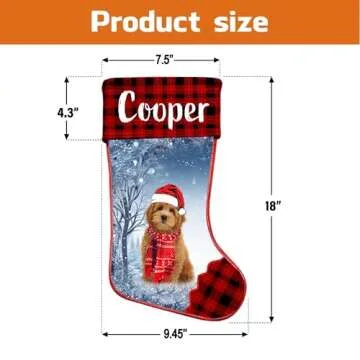 NAZENTI Personalized Papillon Christmas Stocking, Custom Dog Name Papillon Stocking, Gifts for Dog Lovers om Christmas, Custom Dog Christmas Stocking, Christmas Family Gifts 121