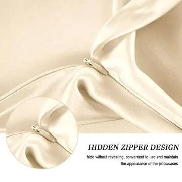 Jocoku 100% Mulberry Silk Pillowcases Set of 2 for Hair and Skin and Super Soft and Breathable Queen Size Nature Silk Pillowcases (Queen, Buff Beige)