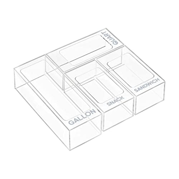 HBlife Clear Ziplock Bag Storage Organizer for Efficient Kitchens