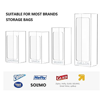 HBlife Clear Ziplock Bag Storage Organizer for Efficient Kitchens