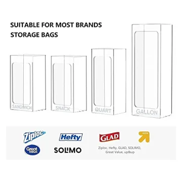HBlife Clear Ziplock Bag Storage Organizer for Efficient Kitchens