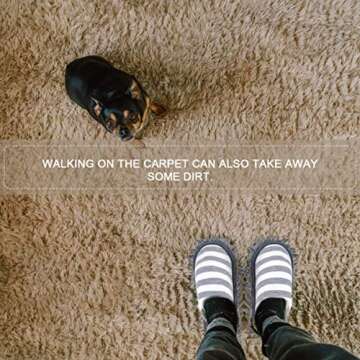 Grey Chenille Duster Mop Slippers Shoes Cover Fiber Washable Socks Household Cleaning Tools for Bathroom Office House Floor Polishing Cleaning Size