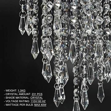 Stunning 3 Lights Mini Crystal Chandelier for Modern Spaces