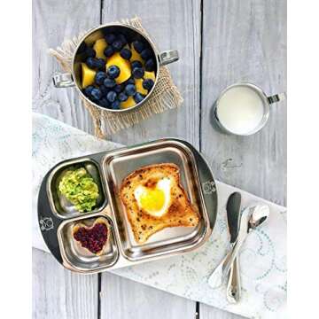 Kids Stainless Steel Utensil Set | Premium #304 (18/8) | Adorable Frog Design | 5-piece Set: 2 Spoons, 2 Forks, & 1 Butter Knife | Safe & Durable for Toddlers and Children | by Kiddobloom