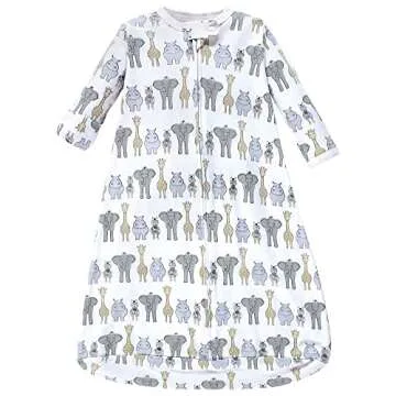 Hudson Baby Unisex Baby Cotton Long-Sleeve Wearable Sleeping Bag, Sack, Blanket, Pink Safari, 3-9 Months