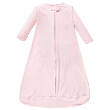 Hudson Baby Unisex Baby Cotton Long-Sleeve Wearable Sleeping Bag, Sack, Blanket, Pink Safari, 3-9 Months