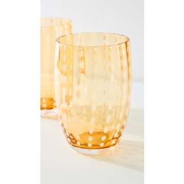 Zafferano Women's Perle Tumbler Set, Amber, Set of 2