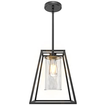 LityMax Industrial Pendant Lighting, Farmhouse Hanging Light Fixture with Adjustable Cord, Vintage P...
