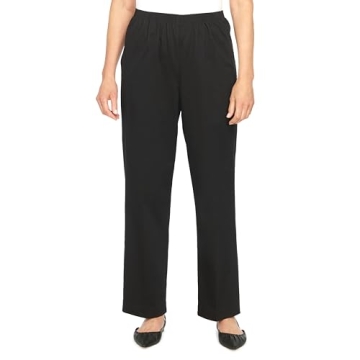 Alfred Dunner Women's Cotton Twill Comfort Pants - Size 14, Relaxed Fit