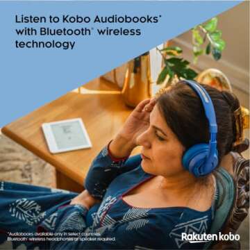 Kobo Libra 2 | eReader | 7” Glare Free Touchscreen | Waterproof | Adjustable Brightness and Color Temperature | Blue Light Reduction | eBooks | WiFi | 32GB of Storage | Carta E Ink Technology | White