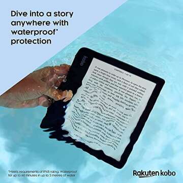 Kobo Libra 2 | eReader | 7” Glare Free Touchscreen | Waterproof | Adjustable Brightness and Color Temperature | Blue Light Reduction | eBooks | WiFi | 32GB of Storage | Carta E Ink Technology | White