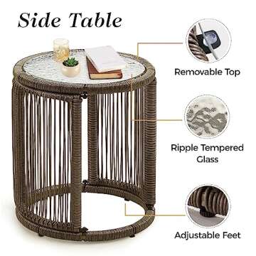 Green4ever Outdoor Sectional Set with Detachable Lounger