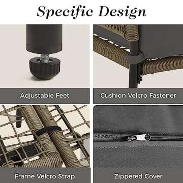 Green4ever Outdoor Sectional Set with Detachable Lounger