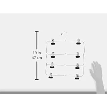 Whitmor 4-Tier Folding Skirt Hanger for Closet Space Saving