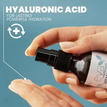 Eva Naturals Pure Hyaluronic Acid Serum For Face - Facial Serum - Wrinkles and Fine Lines - Perfect Hydrating Serum for Face and Dry Skin - Pairs with Vitamin C Serum (2 Oz)