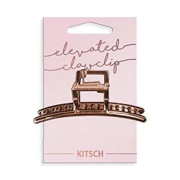 Kitsch Metal Claw Clips - Stylish Hair Accessories for Women | Cute Medium Claw Clips for Thick & Thin Hair | For Teen Girls | 1pc RoseGold