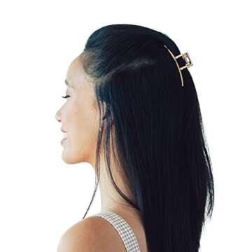 Kitsch Metal Claw Clips - Stylish Hair Accessories for Women | Cute Medium Claw Clips for Thick & Thin Hair | For Teen Girls | 1pc RoseGold