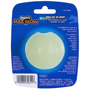 Chuckit! Max Glow Ball Dog Toy for Small Dogs