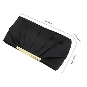 Charming Tailor Elegant Pleated Satin Evening Clutch