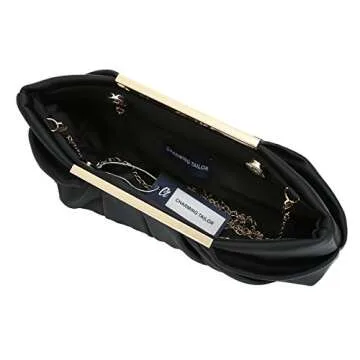 Charming Tailor Elegant Pleated Satin Evening Clutch