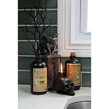 Stylish Black 16-Oz Glass Apothecary Bottles for DIY