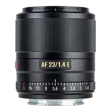 VILTROX 23mm f/1.4 Auto Focus E-Mount Lens Compatible for Sony,Wide Angle Large Aperture APS-C Lens ...