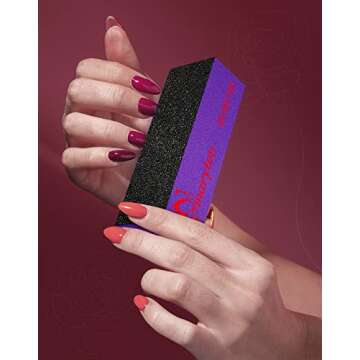Maryton Nail Buffer Sanding Block Polisher Buffing File 60/100 Grit for Acrylic Nail Art Kit Manicur...
