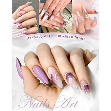 Maryton Nail Buffer Sanding Block Polisher Buffing File 60/100 Grit for Acrylic Nail Art Kit Manicure Tools 10 PCS (Black Purple)