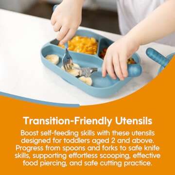 NumNum Toddler Utensils Set - Safe & Ergonomic Kids Silverware