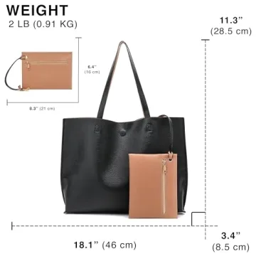 Stylish Scarleton Leather Tote Bag - Reversible & Chic