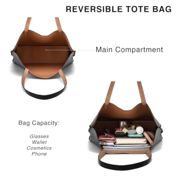 Stylish Scarleton Leather Tote Bag - Reversible & Chic