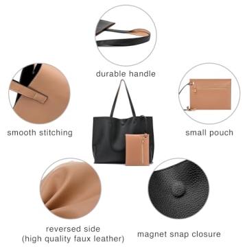 Stylish Scarleton Leather Tote Bag - Reversible & Chic