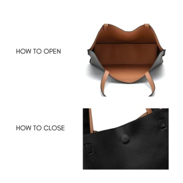 Stylish Scarleton Leather Tote Bag - Reversible & Chic