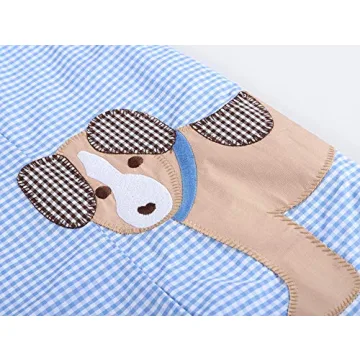 Lil Cactus Baby Boys Applique Shortall Overalls Romper