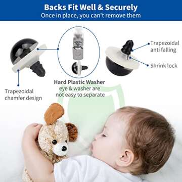 RuWfpz 40mm Large Safety Eyes for Crocheting Amigurumi