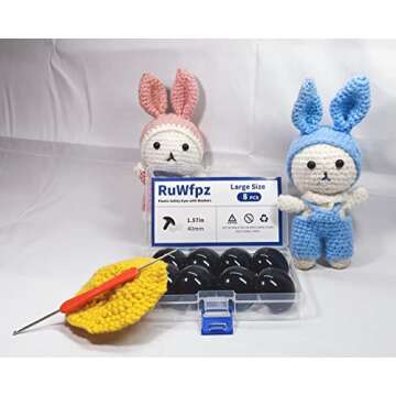 RuWfpz 40mm Large Safety Eyes for Crocheting Amigurumi