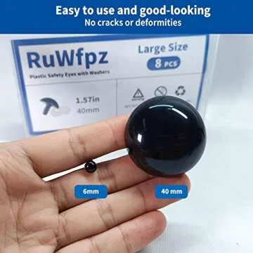 RuWfpz 40mm Large Safety Eyes for Crocheting Amigurumi