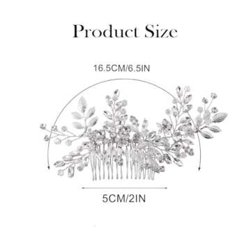 Elegant Rhinestone Wedding Hair Comb for Bridesmaids