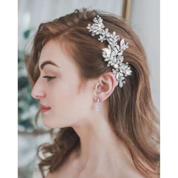 Elegant Rhinestone Wedding Hair Comb for Bridesmaids