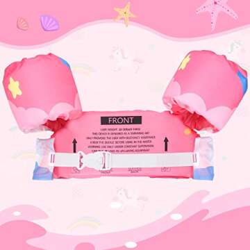 Toddler Swim Vest for 20-30+ lbs Kids, Baby Swim Floaties, Swimming Water Wings, Puddle Pool Swimmer...