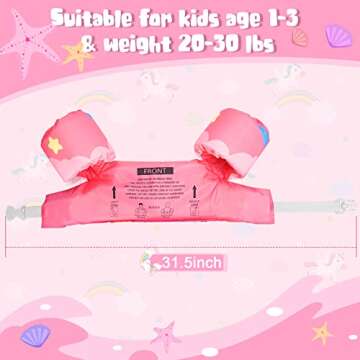 Toddler Swim Vest for Safe Water Enjoyment 1-3 Years