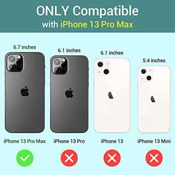 Ruky Case Compatible with iPhone 13 Pro Max, Glitter Flowing Liquid Floating Bling Sparkle Diamond S...