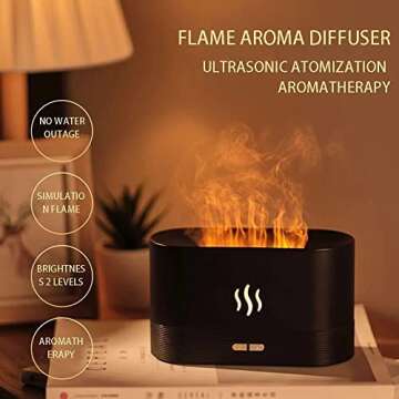 InFanso Essential Oil Diffuser BDQ701 with Flame Effect