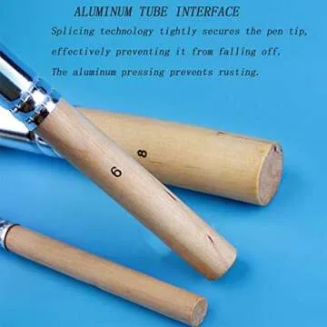 YIUIRUOI 3 Sets of Pig Bristle Brush Set, Art Painting Wooden Brush with Short Handle, Suitable for Oil Painting/Acrylic Painting